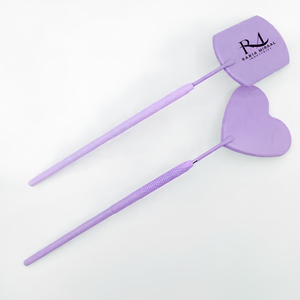 Stainless Steel Eyelash Extension Checking <b>Mirror</b> Customized Heart Shape And <b>Square</b> Lash <b>Mirrors</b> Purple Powder Color - Product Image 3