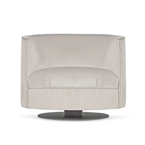 Luxuriöser Amerikanischer <span class=keywords><strong>Ricci</strong></span> Midcentury Gepolsterter Loungesessel mit Individuellen Leder- und Stoffoptionen, Drehbares Design für Wohnzimmer - Product Image 1