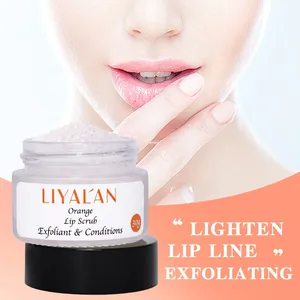 OEM Private Label Organic Vegan Lip Care esfoliante idratante schiarente arancia Lip Sugar Scrub