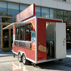 Van Concession Tow Bar Food Trailer Mobile Kitchen Fully Equipped Multifunctional Outdoor Candy Chips Snack Food Truck - Product Image 1