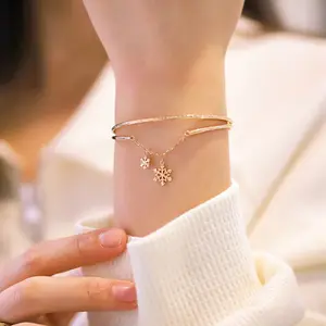 Natuna Minimalist Christmas 925 Silver Cute Charm For Bracelets Fine Jewelry Bracelets Women Silver 18K Gold Plated Bracelet