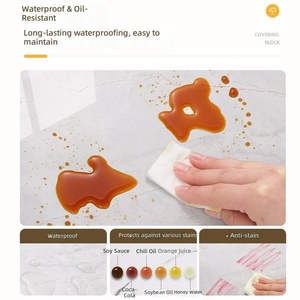 Wallpaper Marmer Tempel Sendiri, Kertas Kontak PVC Tahan Air untuk Meja Dapur, Furnitur - Product Image 3