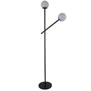 Lámpara de Pie LED Moderna de Lujo con Pantalla de Tela Blanca, Base Negra Mate, Grande, para Hogar, Hotel, Sala de Estar, Decoración, Base E26 - Product Image 4