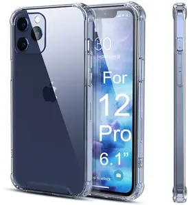 Ultra Thin Transparente Crystal Clear Tpu <span class=keywords><strong>Bumper</strong></span> Phone Case Contraportada para <span class=keywords><strong>iPhone</strong></span> 11 12 13 14 15 16 17 Pro Max - Product Image 1