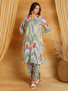 Collections Sanash les plus vendues, ensembles en viscose et coton pour femmes, imprimé numérique floral, style ethnique, prêts pour les fêtes, la plage, toutes saisons - Product Image 6