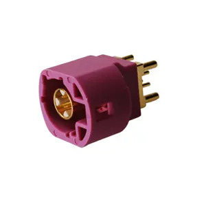 Falra h violeta/4003 hsd jack, fêmea, pcb, montagem de 4 pinos de contato, conector para rádio de carro