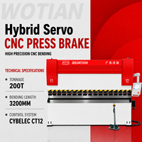 Presse plieuse CNC professionnelle WE67K 200T3200MM, efficace, avec jauge arrière précise et haute répétabilité