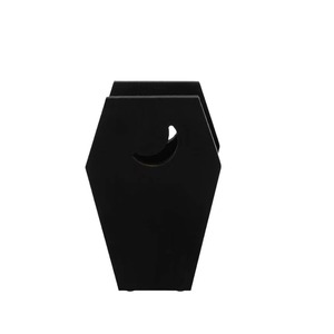 Coffin Shaped Tissue Holder Wood Halloween Decorative <b>Desktop</b> <b>Standing</b> Napkin Storage Rack Novelty Design - Product Image 5