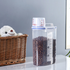 Bac de stockage de nourriture pour chat, conteneur rectangulaire hermétique de 2l, fournitures de cuisine pour animaux de compagnie - Product Image 2