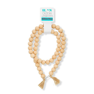 Catena di perline in legno Ilan 20mm 90cm, perline in legno naturale per decorazioni di abbigliamento - Product Image 1