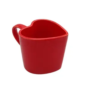 Cute Adorable Red Heart Shape Ceramic Mugs V-day Gift Coffee Hot Chocolate Tea Cups Kitchen Valentine's Day