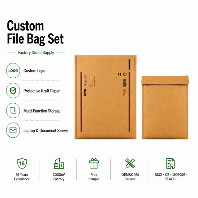 Custom Protective Computer Tablet Laptop Case Notebook Bag Eco-friendly Paper Laptop Sleeve Bag Document Pouch