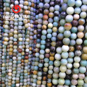 Venta al por mayor de cuentas de piedras preciosas de amazonita facetadas naturales redondas sueltas varios tamaños Costo de fábrica competitivo - Product Image 4