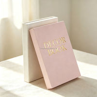 Boîte de rangement décorative pour table basse, en velours rigide, avec estampage à chaud, taille personnalisée, pour étagère et serre-livres