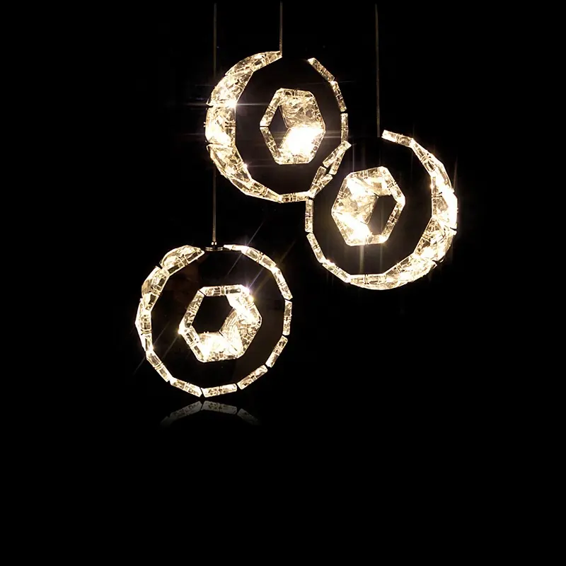 Postmoderne Restaurant LED goldenen <span class=keywords><strong>Kristall</strong></span> Kronleuchter Kunst kreative intelligente Fernbedienung Bar Lampe