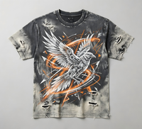 T-shirt en coton vintage surdimensionné de haute qualité personnalisé avec logo imprimé en relief 3D, service OEM, marque de créateur, t-shirts pour hommes