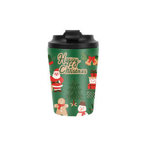 Bouteille d'eau sport isotherme à double paroi en acier inoxydable 2025 ODM/OEM avec couvercle à poignée personnalisé Joyeux Noël - Product Image 4