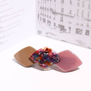 Groothandel Fabriek In Voorraad Elegante Haarspeldjes Hair Clips Accessoires Vrouwen Klassieke Schildpad Shell Kleur Rhombic Vorm Haarspeldjes - Product Image 2
