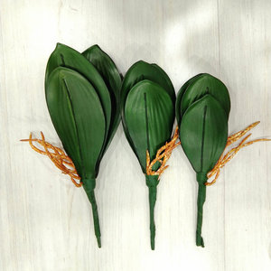 Plantes artificielles en verdure, feuilles d'<span class=keywords><strong>orchidée</strong></span> papillon, toucher réaliste, sensation de toucher réel pour la décoration de la maison et du bureau - Product Image 1