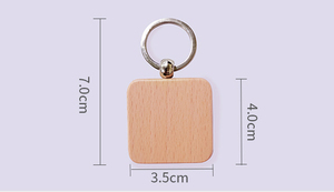 Xinrunjin ชุดของขวัญธุรกิจปรับแต่งได้ตามต้องการพวงกุญแจไม้จริงสลักโลโก้ป้ายทะเบียนสำหรับงานแต่งงานของโรงแรม - Product Image 3