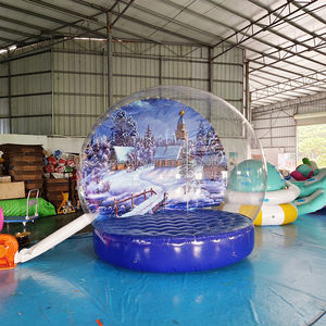3/4m 거대한 매력적인 어린이 인간 크기 불어 풍선 스노우 글로브 풍선 크리스마스 스노우 글로브 불어 눈 풍선 - Product Image 6