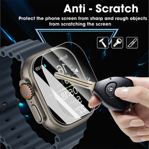 Kit d'installation facile, cadre en verre trempé, <span class=keywords><strong>protection</strong></span> d'écran pour <span class=keywords><strong>Apple</strong></span> <span class=keywords><strong>Watch</strong></span> <span class=keywords><strong>Ultra</strong></span> 49 mm, film de <span class=keywords><strong>protection</strong></span> pour Iwatch <span class=keywords><strong>Ultra</strong></span> 3 2 1 - Product Image 5