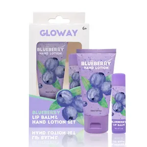 Gloway Mild Base Formula Hand Moisturizer Custom-Scent Lip Balm And Hand Cream Gift Set For Dry Hand And Lip