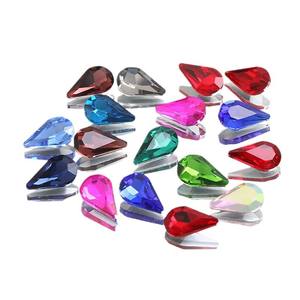 Bạc mạ cơ sở pha lê thạch dưa hạt giống nhọn nước thả thiết kế cho đồ trang sức Nail Art quần áo phụ kiện tóc cho - Product Image 4