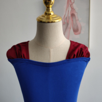 Vente en gros de vêtements de danse personnalisés et populaires de bonne qualité pour filles robe de ballet en maille à large sangle bleu marine
