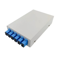 6 Port Fiber Optic Terminal Box 6 12 Port SC ST FC LC Fiber Optic Patch Panel with Single Mode Pigtail Adapter