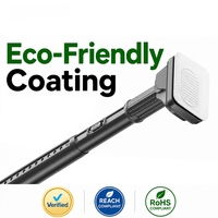 YIJIALE 30000 ㎡   Tringle à rideau extensible sans perçage pour patio, en tube de carbone de 32 mm, 39,4-122 pouces, blanche, à un clic