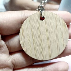 Gifts Handmade Keychain Wooden Key Tag with Ring Key Chain - Product Image 2