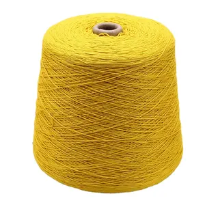 21S/2*3 Yellow Singeing mercerized cotton tape lace yarn embroidery thread wholesale Cotton cone yarn crochet cotton yarn