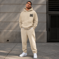 Sweat à capuche pour homme 100% coton, couleur unie, avec logo personnalisé brodé, service OEM/ODM de qualité supérieure, style décontracté automne, 500g, avec poche