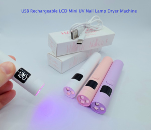 Mini lampe UV pour ongles LCD, sécheuse à ongles portable, rechargeable par USB, lumière LED pour séchage rapide des ongles, lampe de manucure portable pour vernis gel - Product Image 1