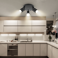 Spot LED Moderne en Fer à 3 Voies, Culot GU10, Montage en Saillie, Orientable, Hauteur Réglable, CCT 3000K-6000K, Usage Commercial Intérieur