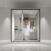 Unité de salle de bain préfabriquée modulaire intégrée, directement de l'usine, avec douche, toilettes et lavabo, pour dortoirs et hôpitaux