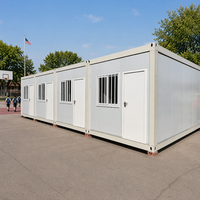 Casa Container Pieghevole a Montaggio Rapido in 10 Minuti, Prefabbricata Modulare Ignifuga per Ufficio in Cantiere