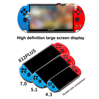 X12 Plus 7 pouces Mini systèmes de jeu rétro 16 Go 32 Go Console de jeu vidéo classique rétro portable