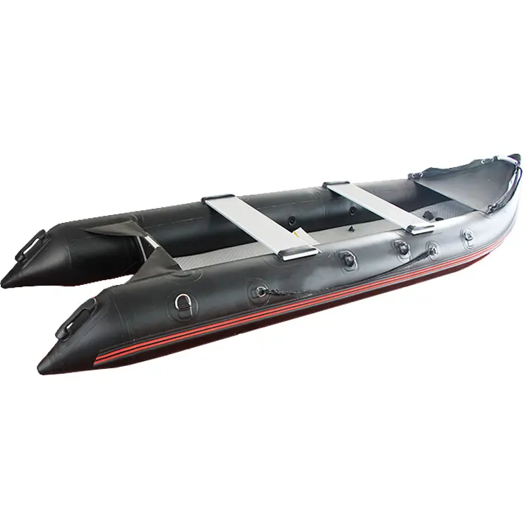4.3m黒漁船kaboat 430湖の川の海のカヤックのための3人のインフレータブルボート