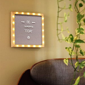 Tableau d'affichage en bois et feutre pour annonces de naissance, mariages, menus scolaires, lettres LED, panneaux de lettres interchangeables, panneau de message personnalisé - Product Image 5