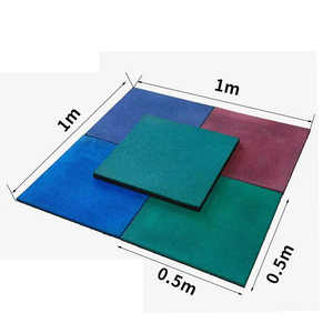 Tapis de fitness en caoutchouc pour l'intérieur et l'extérieur - Carrelage en caoutchouc antidérapant, imperméable, ignifuge et écologique pour la maison, le bureau et la salle de sport - Product Image 1