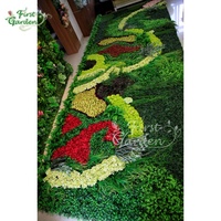 Tidak Pernah Wilting Tanaman Hijau Buatan Dinding Dalam Ruangan Taman Vertikal Di Rumah Perusahaan Latar Belakang Meja Depan Dekorasi Gereja Pernikahan