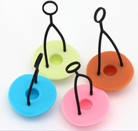 Protège-paille en silicone résistant aux hautes températures, motif chapeau de cowboy, bouchon anti-poussière pour paille de 10 ml