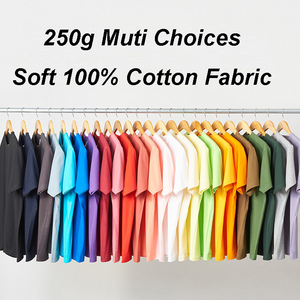 YKH Unisex 250 G trasferimenti di calore in puro cotone goffrato il tuo Logo del marchio serigrafia stampa personalizzata t-shirt da uomo colorate - Product Image 1