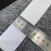 Bande élastique de taille haute densité de qualité supérieure, largeur 4 cm, ruban élastique uni blanc et noir pour ceinture de vêtement