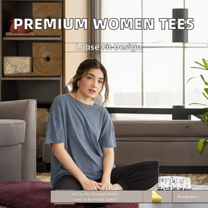 Camisetas de Manga Corta para Mujer, de Alta Calidad, Casuales, Lisas, Teñidas, Mezcla de Poliéster/Algodón, Anti-Pilling y Anti-Encogimiento - Product Image 2