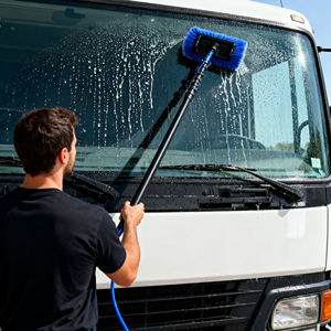 높은 수준의 창 청소를위한 Qiyun 전문 창 청소 세트 텔레스코픽 알루미늄 자동차 청소 브러시 - Product Image 2