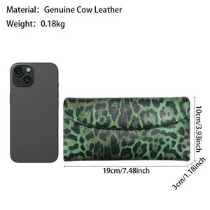 AndoBag Genuine Leather Long Wallet for Women Retro Leopard Print <b>Evening</b> <b>Bag</b> Elegant Versatile Clutch Purse 2604 - Product Image 2