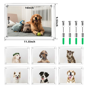 11*14inch Double Panel Wall Mount Hanging <strong>Floating</strong> Frameless Clear Acrylic Picture <strong>Frame</strong> For Degree Certificate Photo <strong>Frames</strong> - Product Image 5
